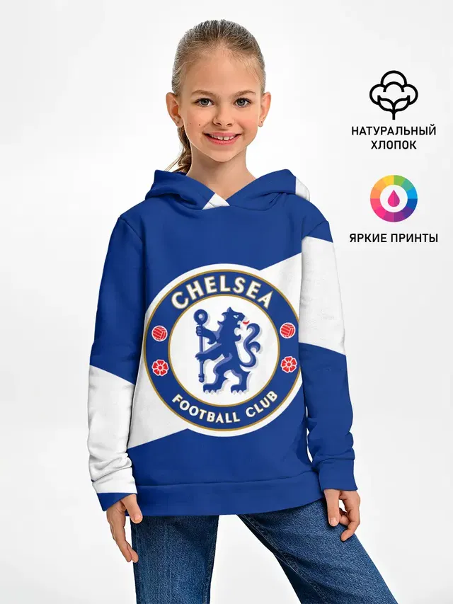 Детское худи с принтом «Lion — Chelsea SPORT»