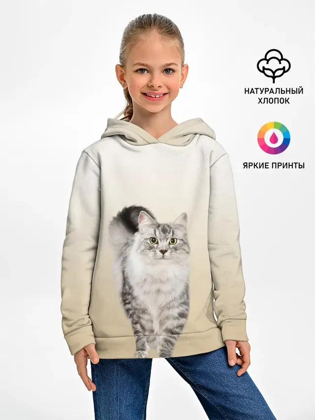 Пушистый котик реалистичный