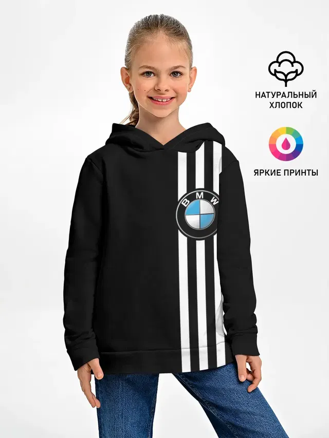 Детское худи с принтом «BMW — BMW SPORT»