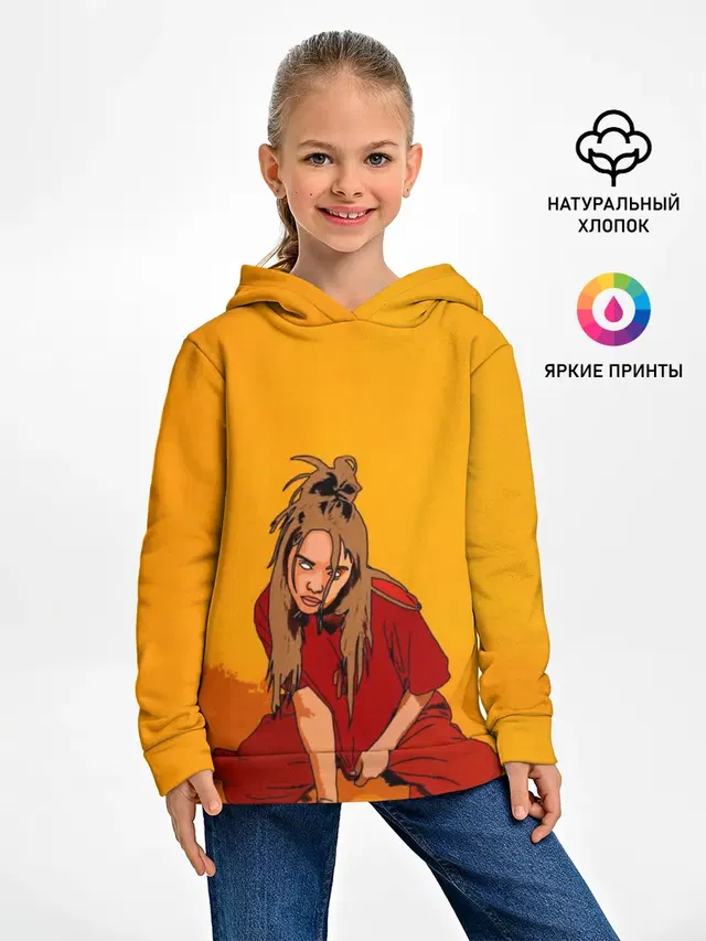 Детское худи с принтом «Billie Eilish»