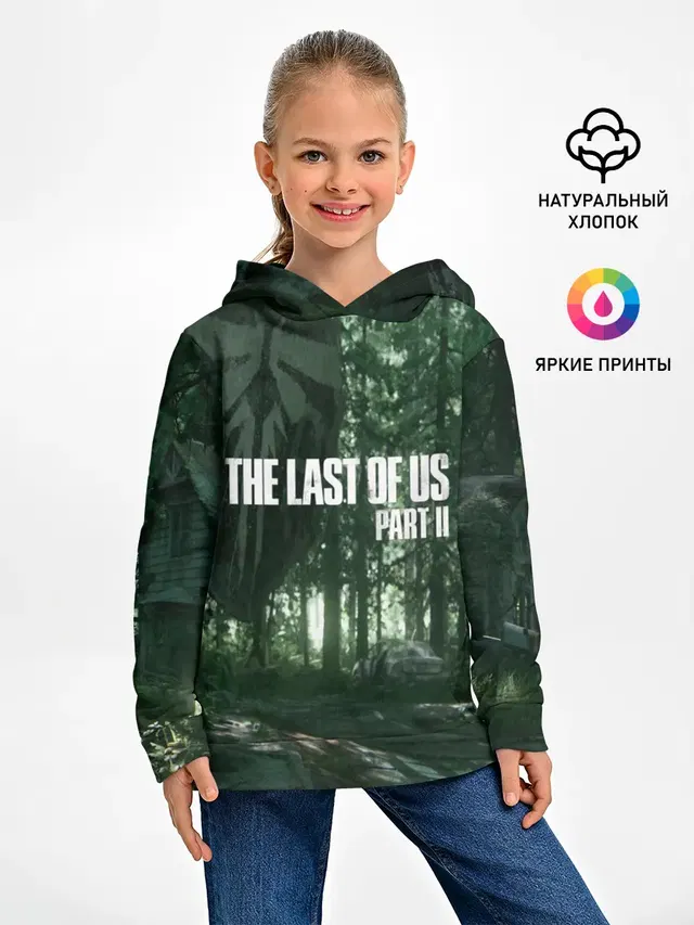 Детское худи с принтом «forest — The Last Of Us Part II Лес»