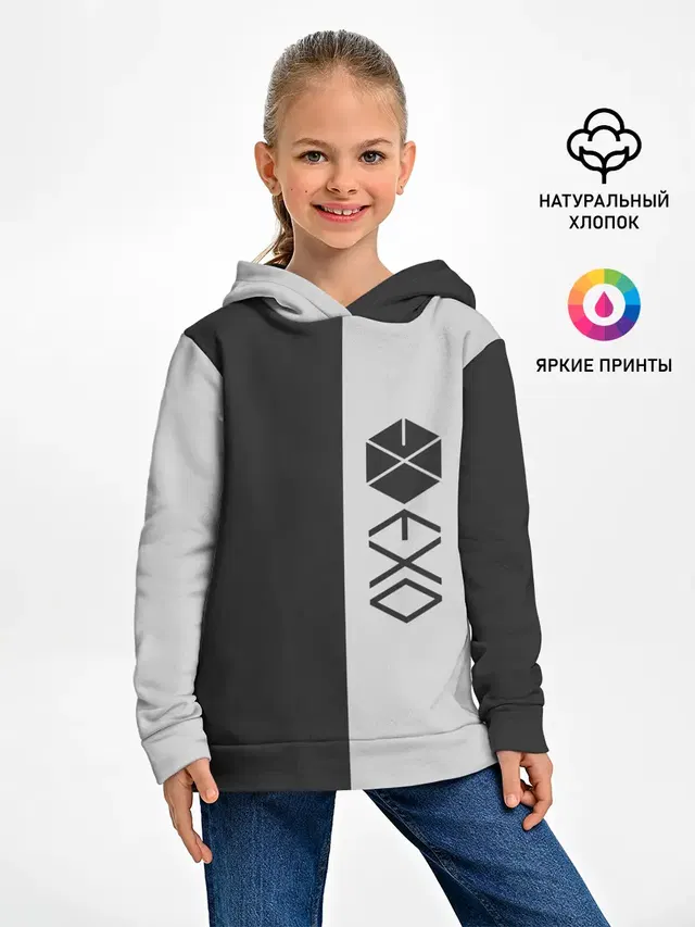 Детское худи с принтом «Exo»