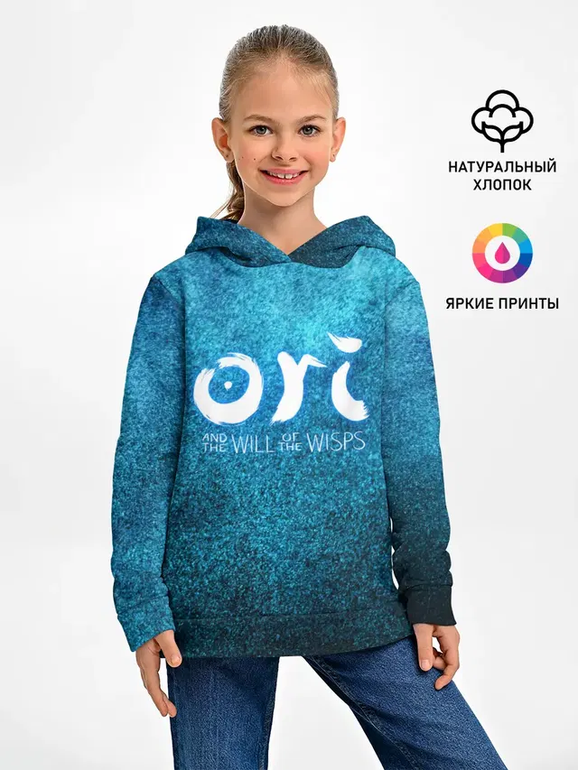 Детское худи с принтом «Ori Logo Ори Лого»