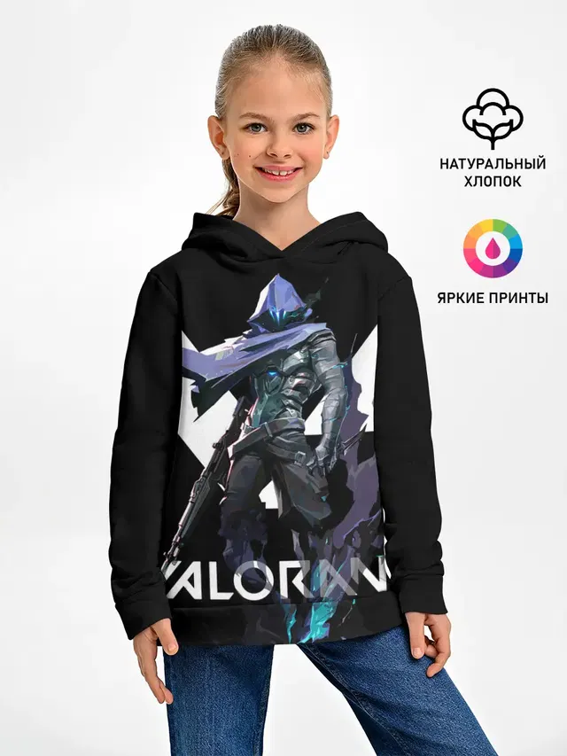 Детское худи с принтом «Valorant — VALORANT OMEN»
