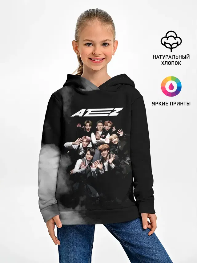Детское худи с принтом «Ateez»