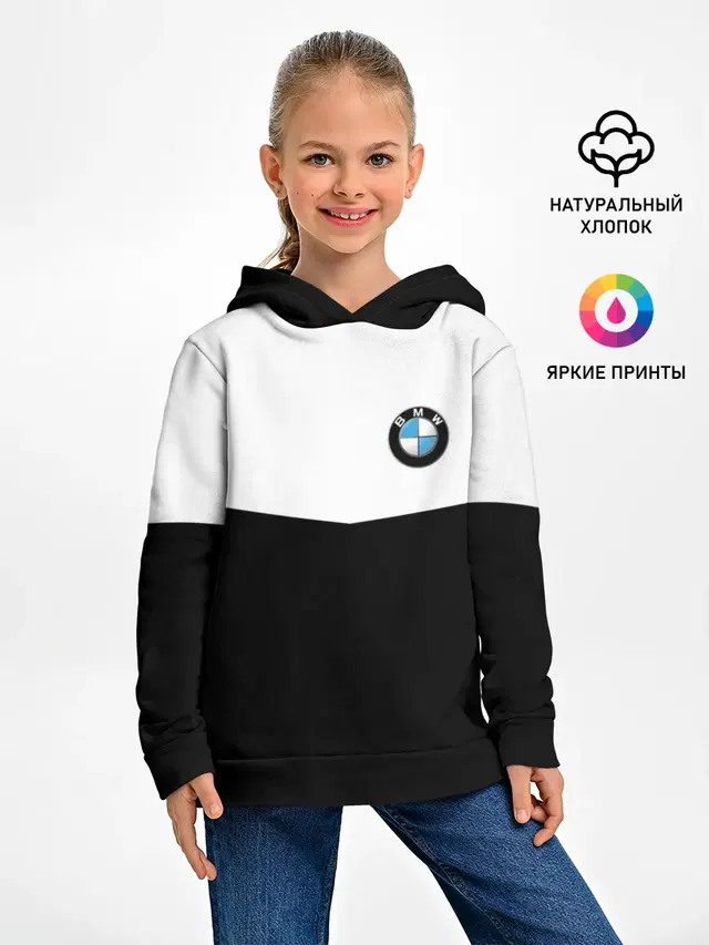 Детское худи с принтом «BMW — BMW SPORT»