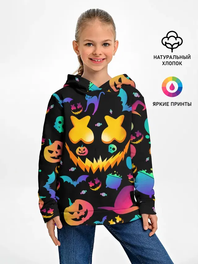 Детское худи с принтом «Marshmello — MARSHMELLO HALLOWEEN»