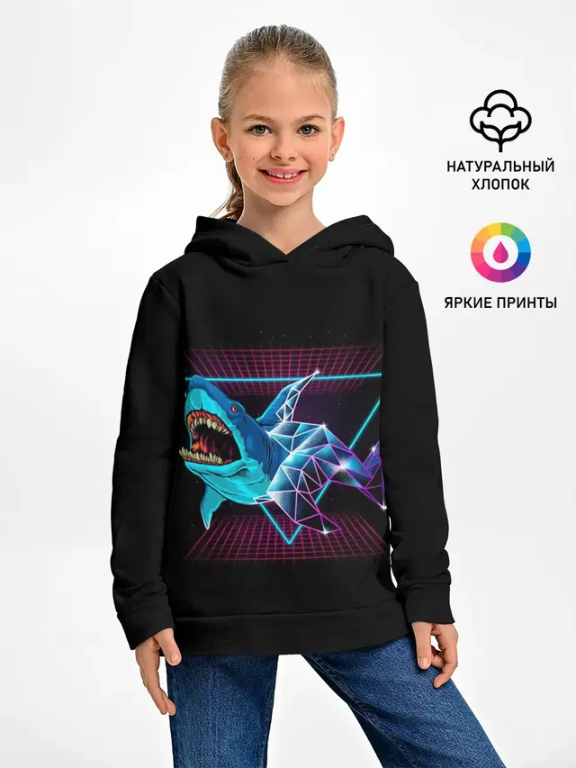 Детское худи с принтом «Shark»