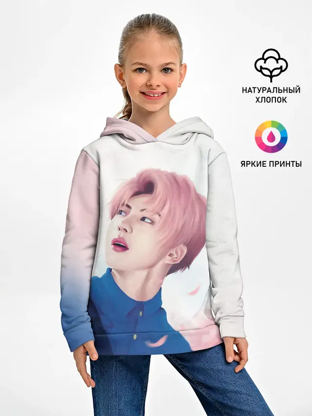 Детское худи с принтом «BTS — Сакура»