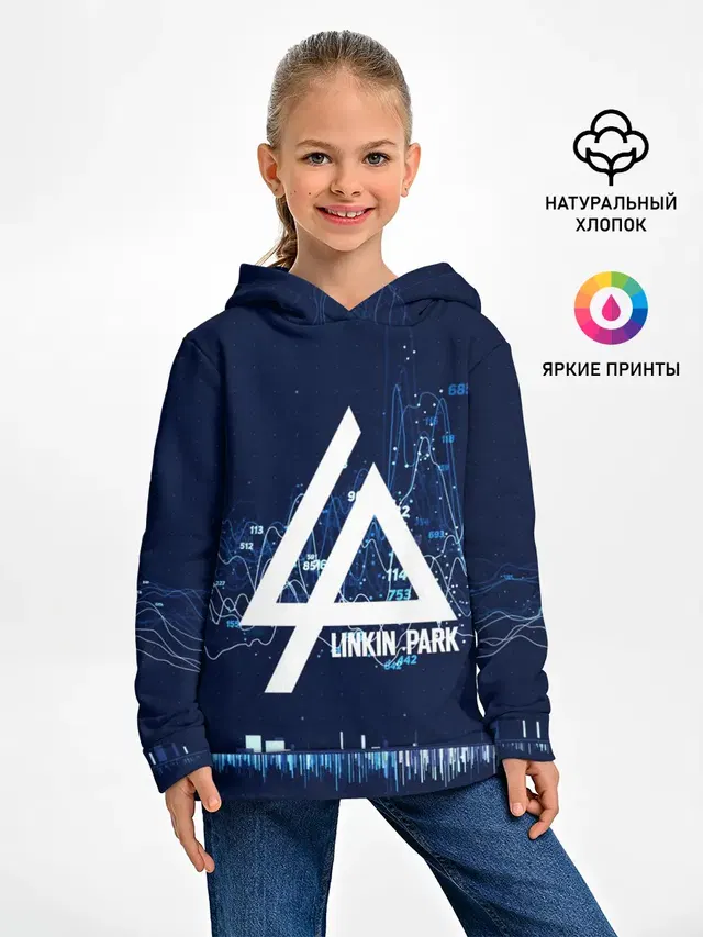 Детское худи с принтом «Linkin Park music collection»