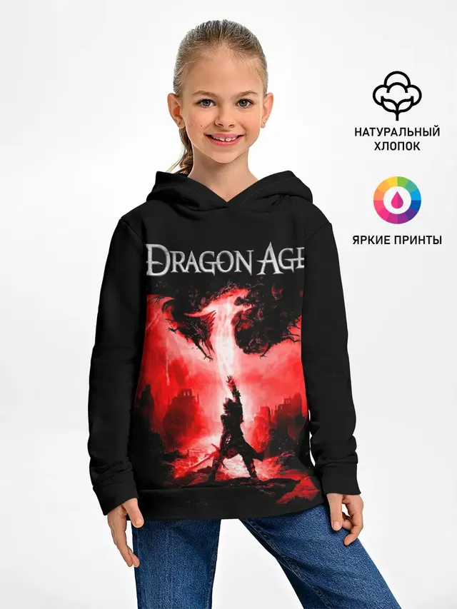 Детское худи с принтом «Разные игры — Dragon Age»