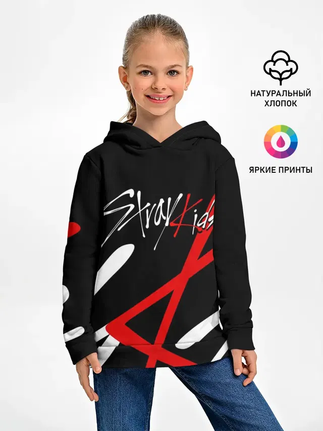 Детское худи с принтом «Stray Kids»
