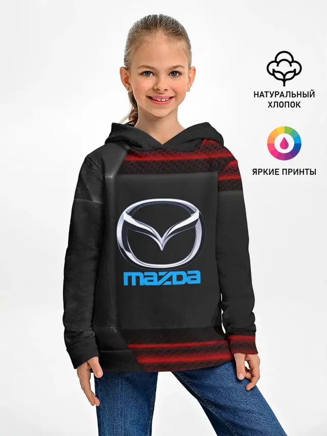 Детское худи с принтом «Mazda auto sport»