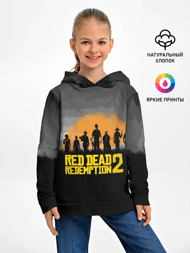 Детское худи с принтом «Cowboy — RED DEAD REDEMPTION 2»