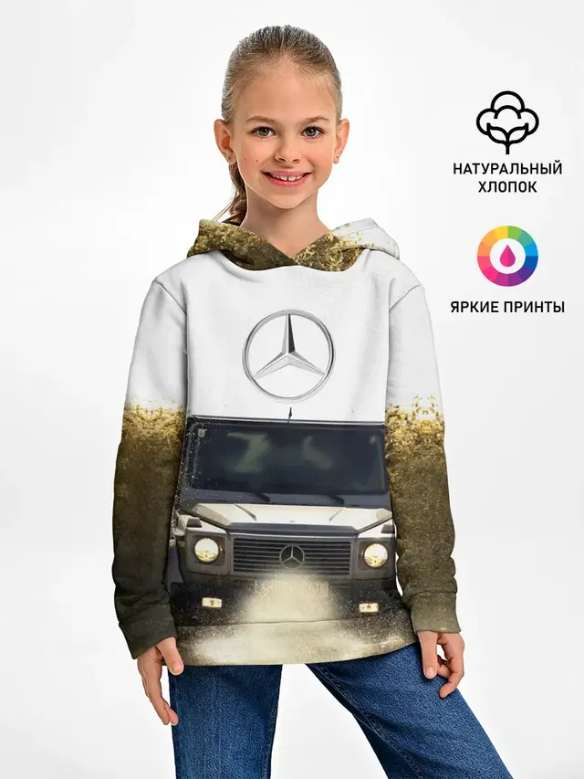 Детское худи с принтом «Merсedes — Mercedes»