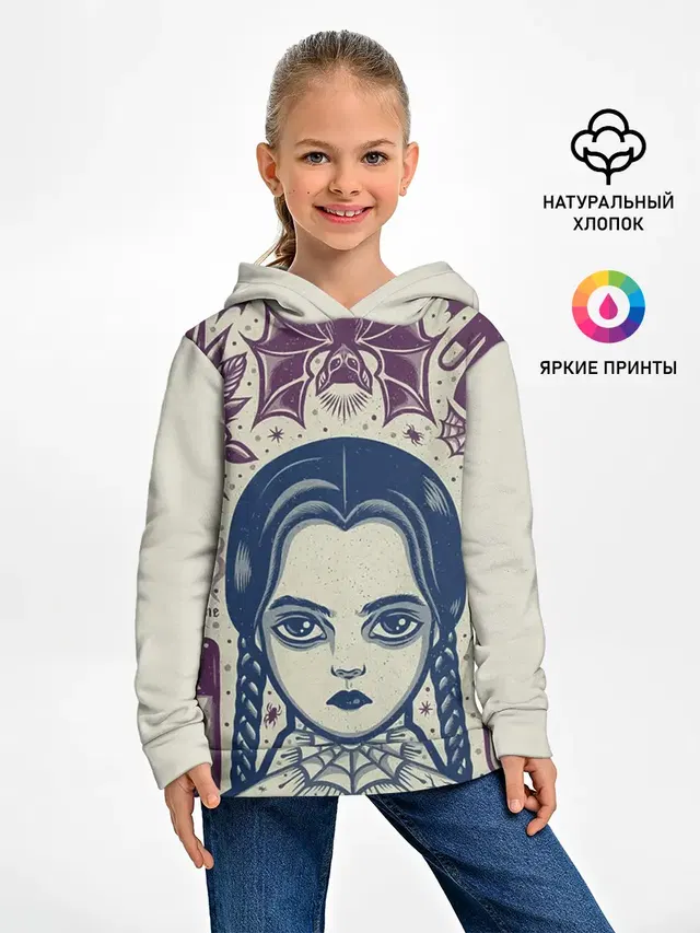 Детское худи с принтом «Мультфильмы — THE ADDAMS FAMILY NW2»