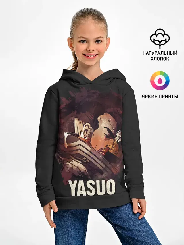 Детское худи с принтом «Yasuo»