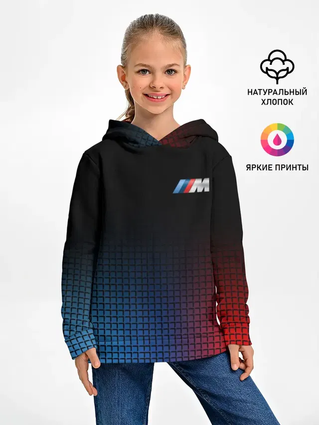 Детское худи с принтом «BMW — BMW MOTORSPORT»
