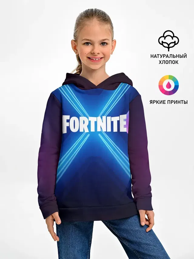 Детское худи с принтом «Фортнайт — FORTNITE X»