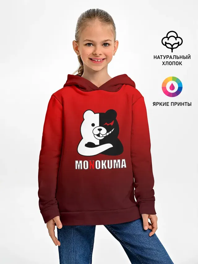 monokuma на красном градиенте
