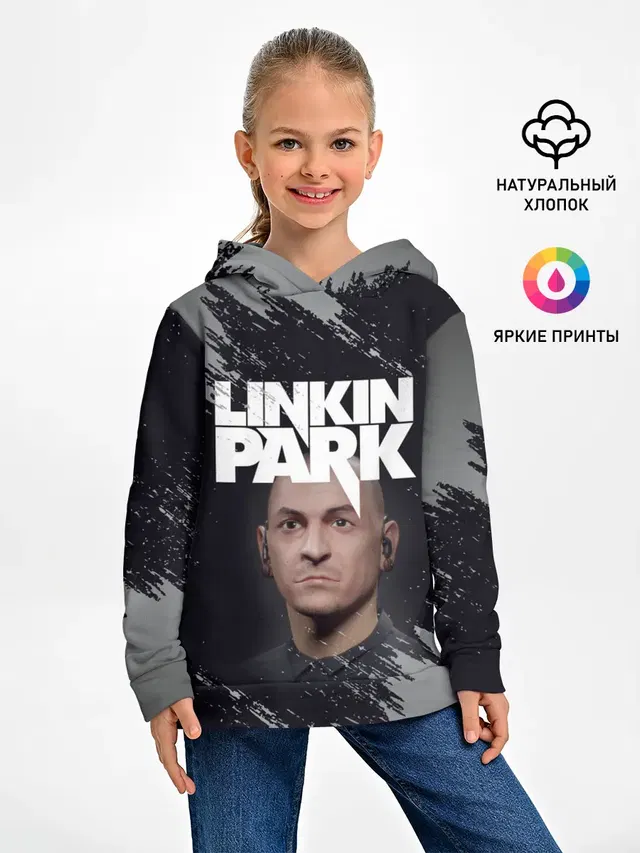 Детское худи с принтом «Linkin Park — ЧЕСТЕР»