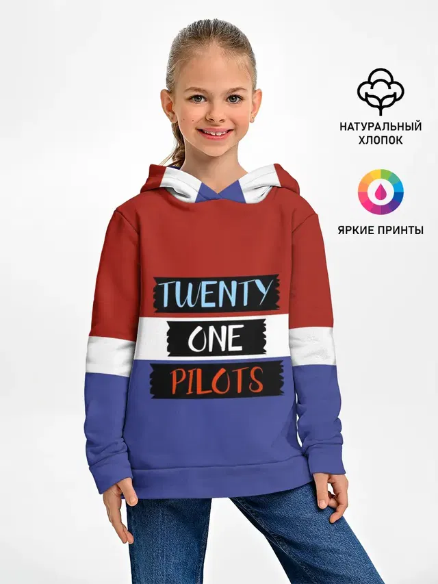 Детское худи с принтом «Twenty One Pilots»
