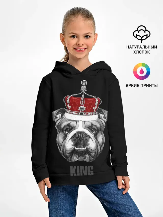 Английский бульдог с короной