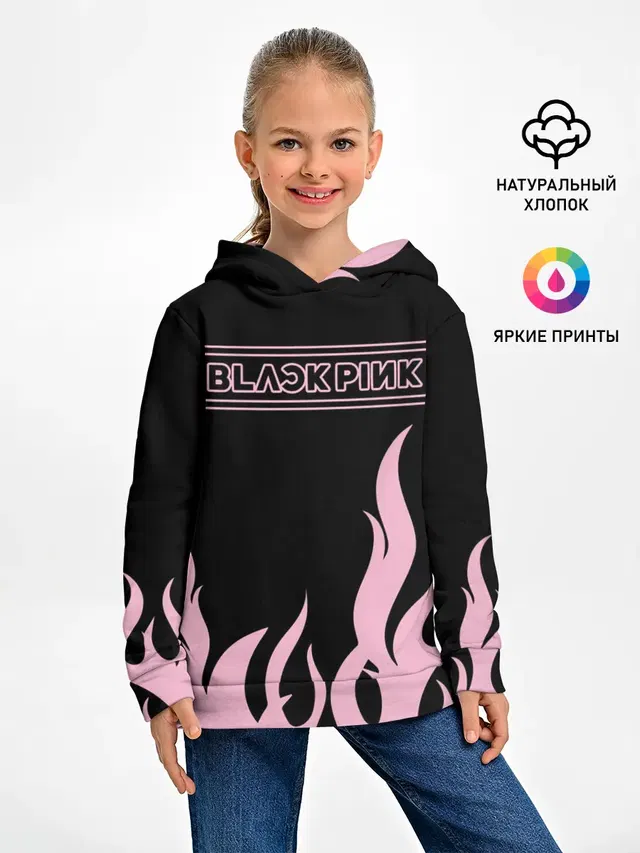 Детское худи с принтом «BlackPink»