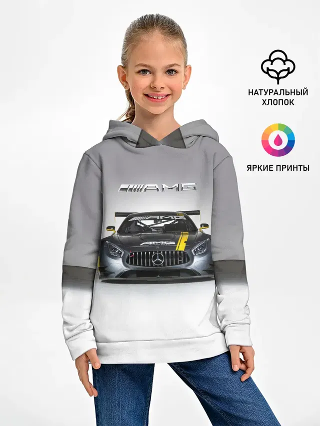 Детское худи с принтом «Merсedes — AMG Motorsport»