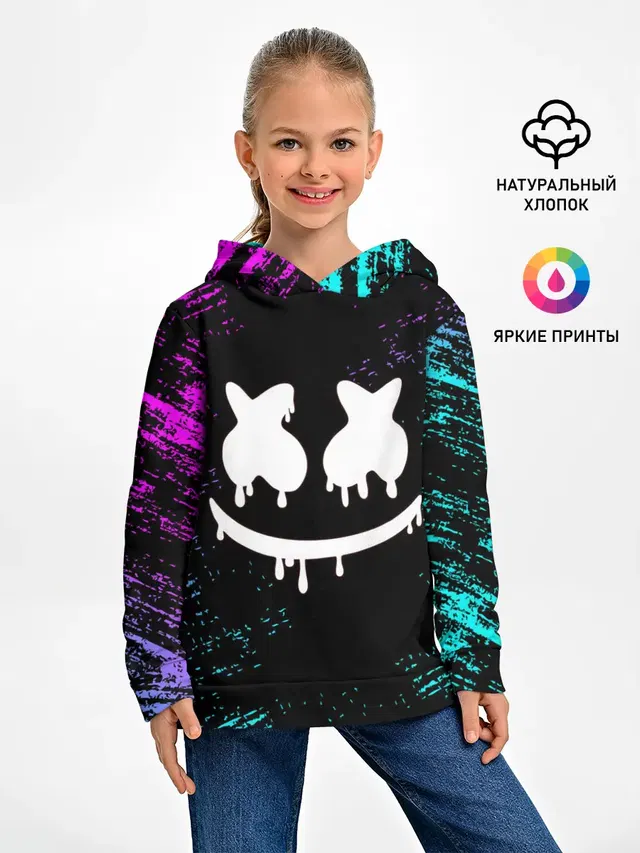 Детское худи с принтом «Marshmello»