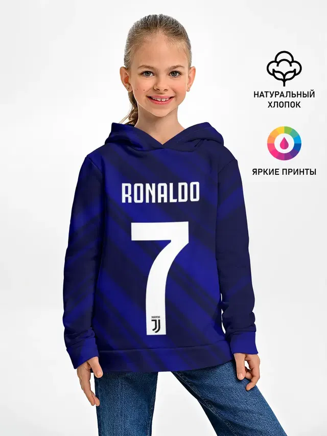 Детское худи с принтом «Ювентус — RONALDO JUVE SPORT»