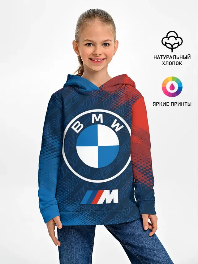 Детское худи с принтом «BMW»