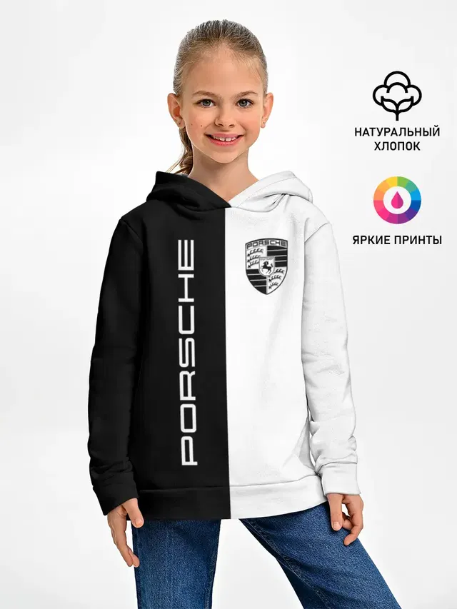 Детское худи с принтом «Porsche»