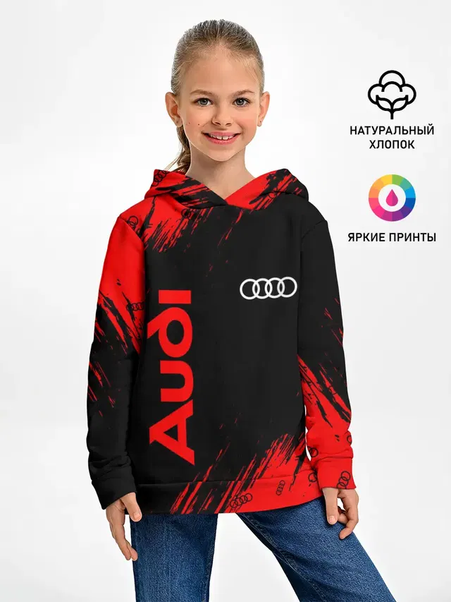 Детское худи с принтом «Audi»