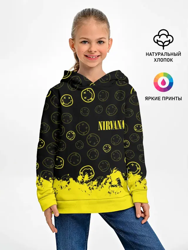 Детское худи с принтом «Smiley Face Logo»