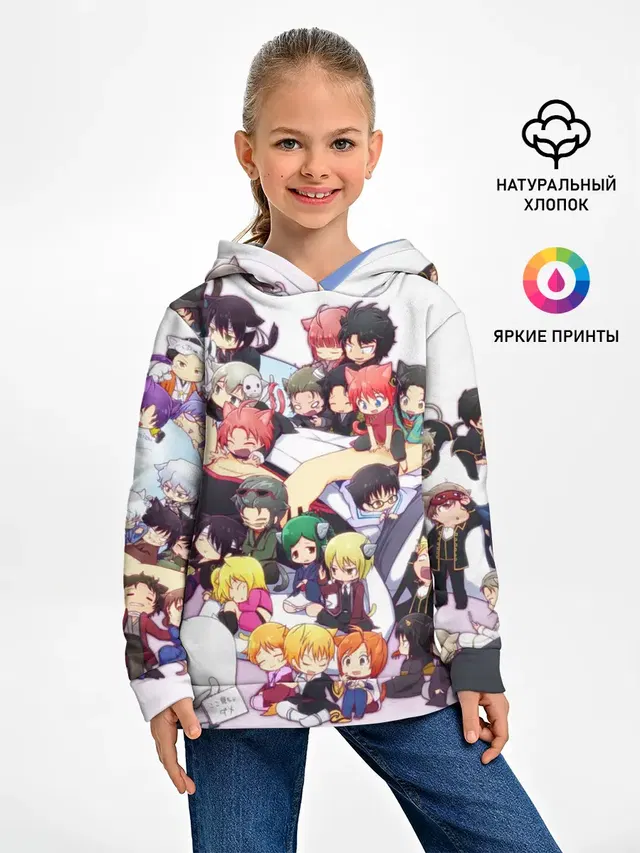 Детское худи с принтом «Full Gintama»