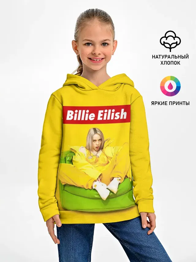 Детское худи с принтом «Billie Eilish»