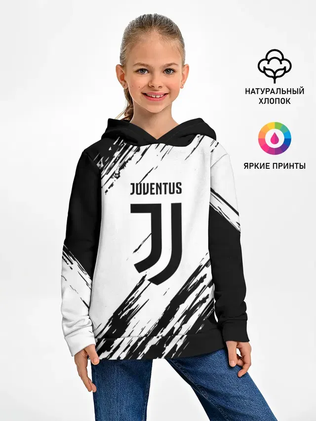 Детское худи с принтом «Ювентус — JUVENTUS SPORT»