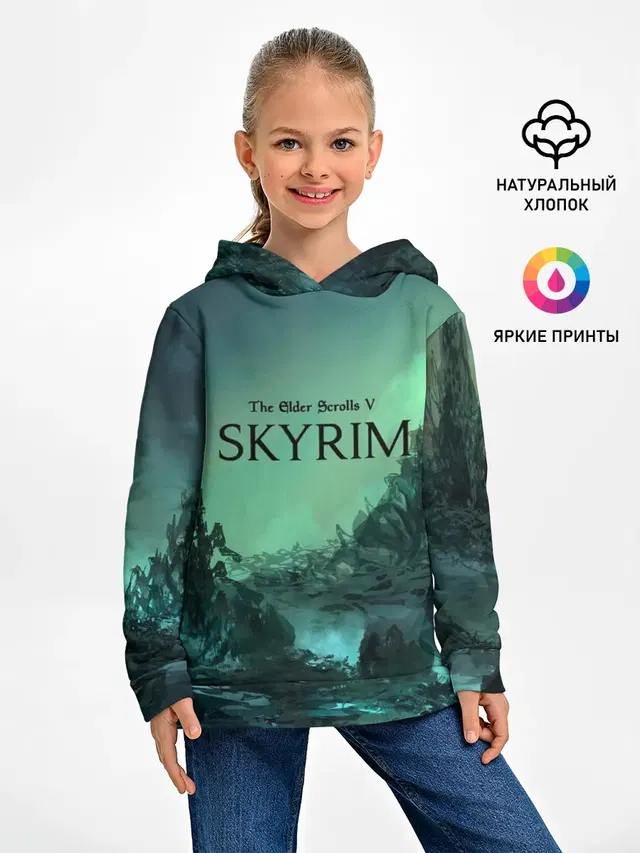 Детское худи с принтом «The Elder Scrolls — SKYRIM»