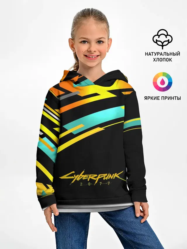 Детское худи с принтом «Cyberpunk 2077»