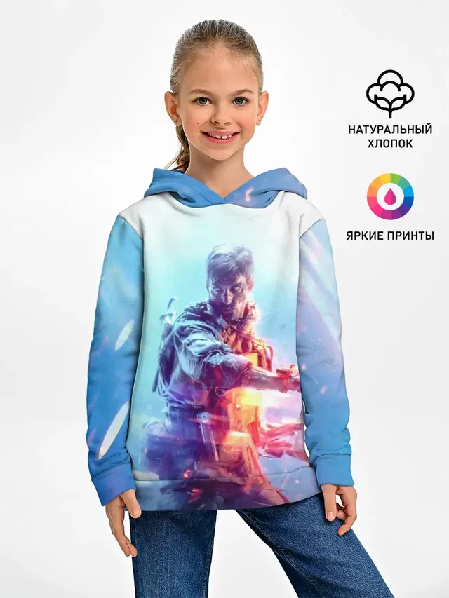 Детское худи с принтом «Battlefield 5 Man»
