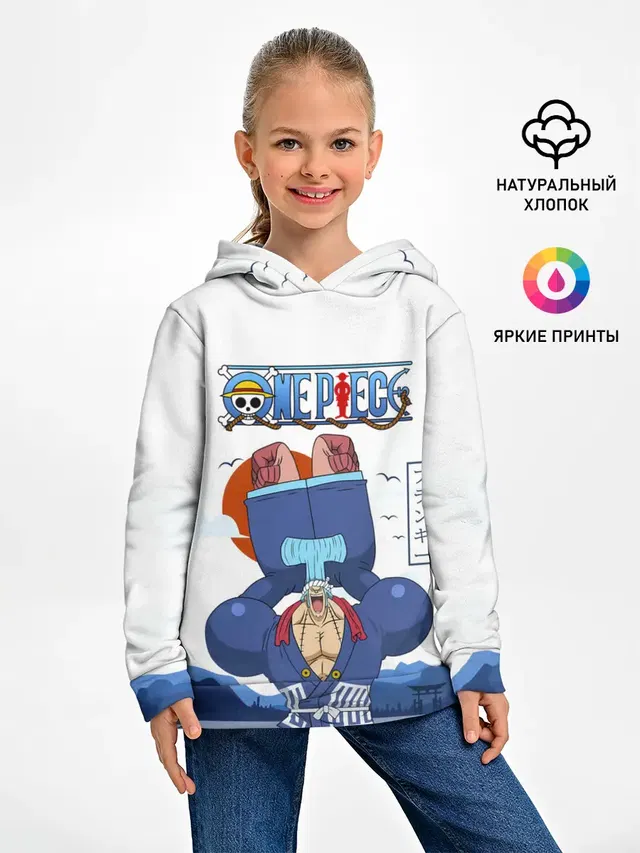 Детское худи с принтом «Ван Пис — Фрэнки One Piece. Большой куш»