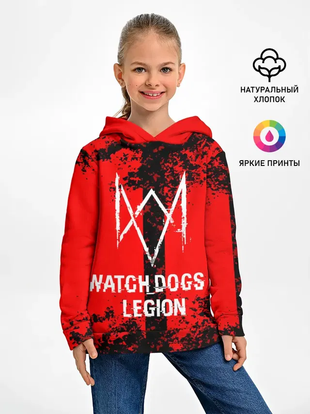 Детское худи с принтом «Grunge — Watch Dogs: Legion.»