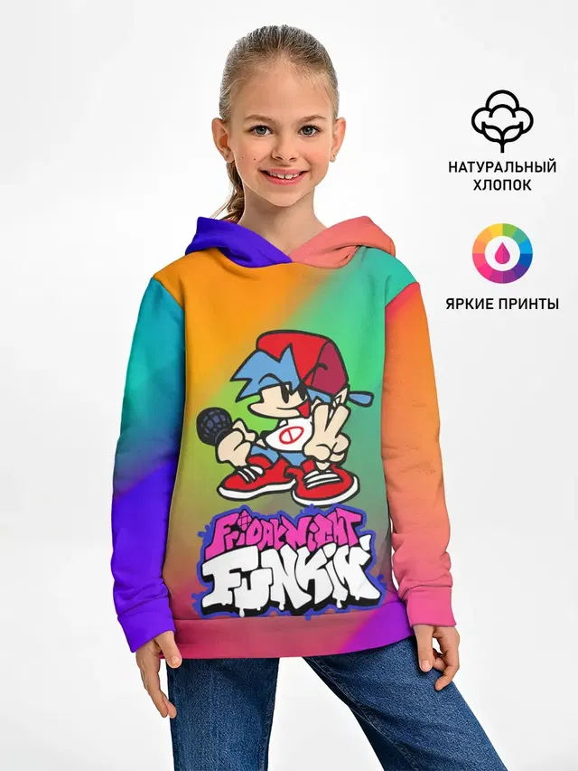 Детское худи с принтом «Boyfriend Friday Night Funkin — BOYFRIEND»