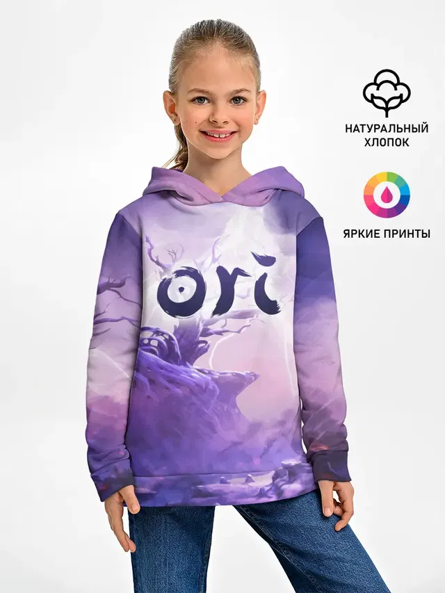 Детское худи с принтом «Разные игры — ORI»