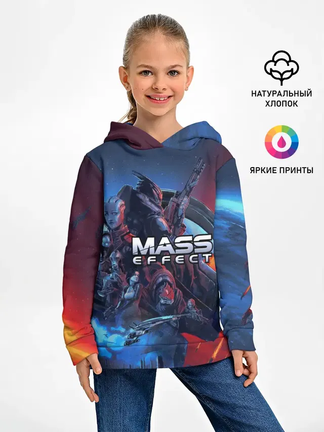Детское худи с принтом «Mass Effect — Mass EFFECT Legendary ed»