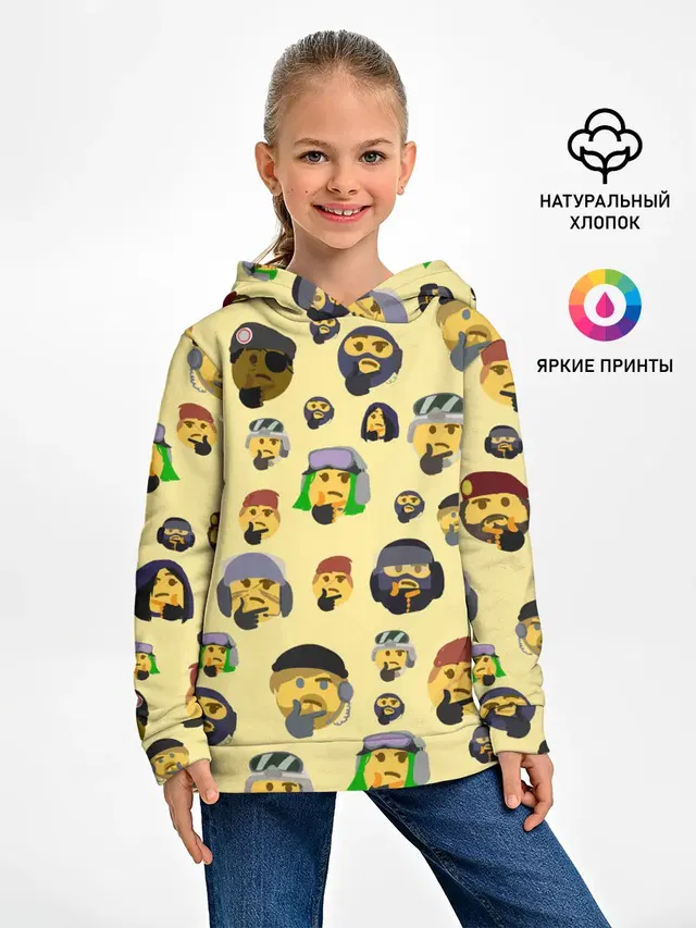 Детское худи с принтом «Популярные — Thinking emoji skins»