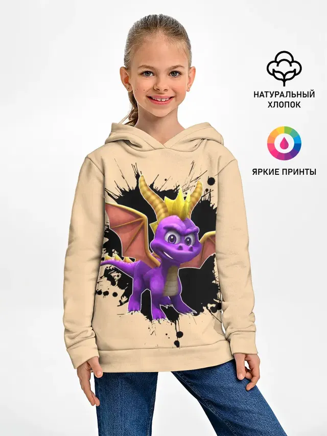 Детское худи с принтом «Игры — Spyro»