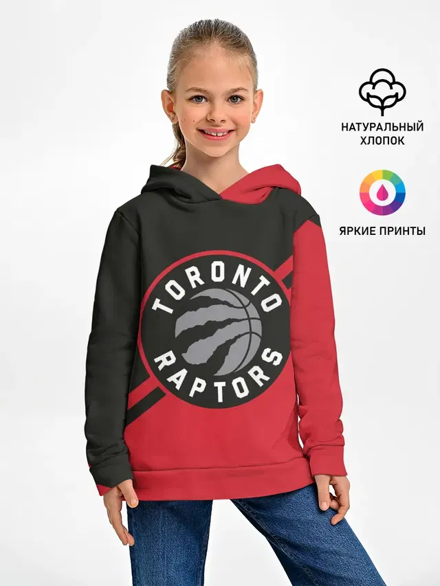 Детское худи с принтом «НБА — Toronto Raptors BR»