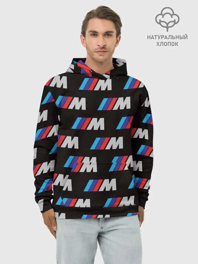 Худи мужской базовый хлопок с принтом «BMW — BMW M»